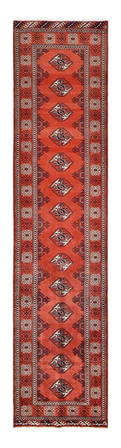 Loper Turkaman tapijt - 333 x 96 cm - rood