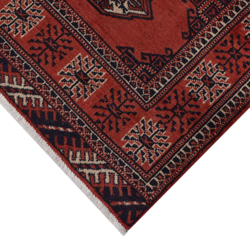 Loper Turkaman tapijt - 333 x 96 cm - rood