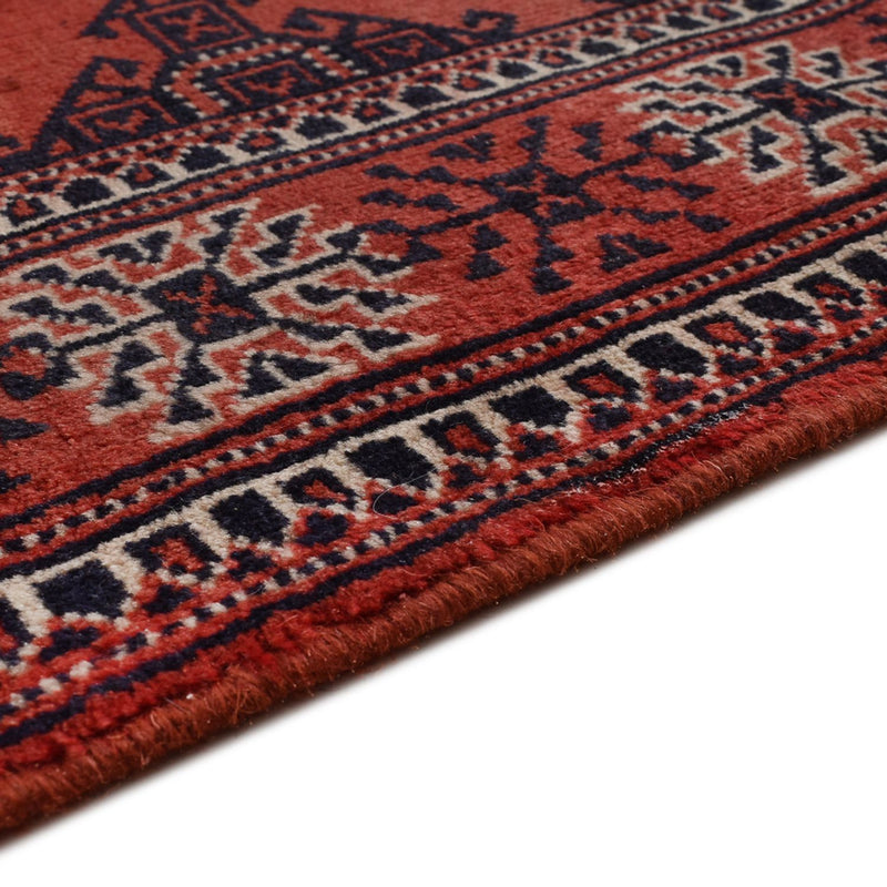 Loper Turkaman tapijt - 333 x 96 cm - rood