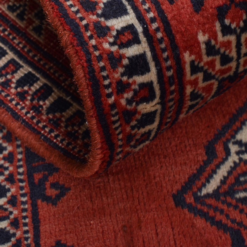 Loper Turkaman tapijt - 333 x 96 cm - rood