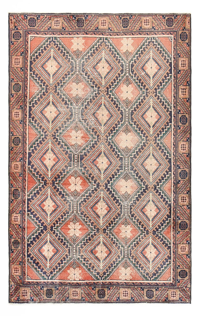 Vintage tapijt - 198 x 124 cm - veelkleurig
