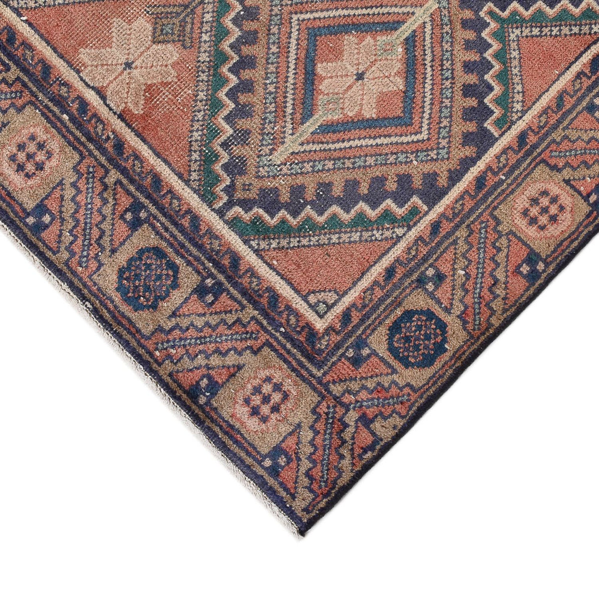 Vintage tapijt - 198 x 124 cm - veelkleurig