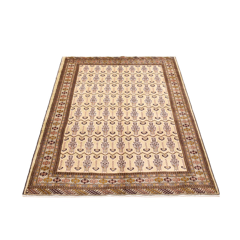 Turkaman tapijt - 213 x 146 cm - licht beige