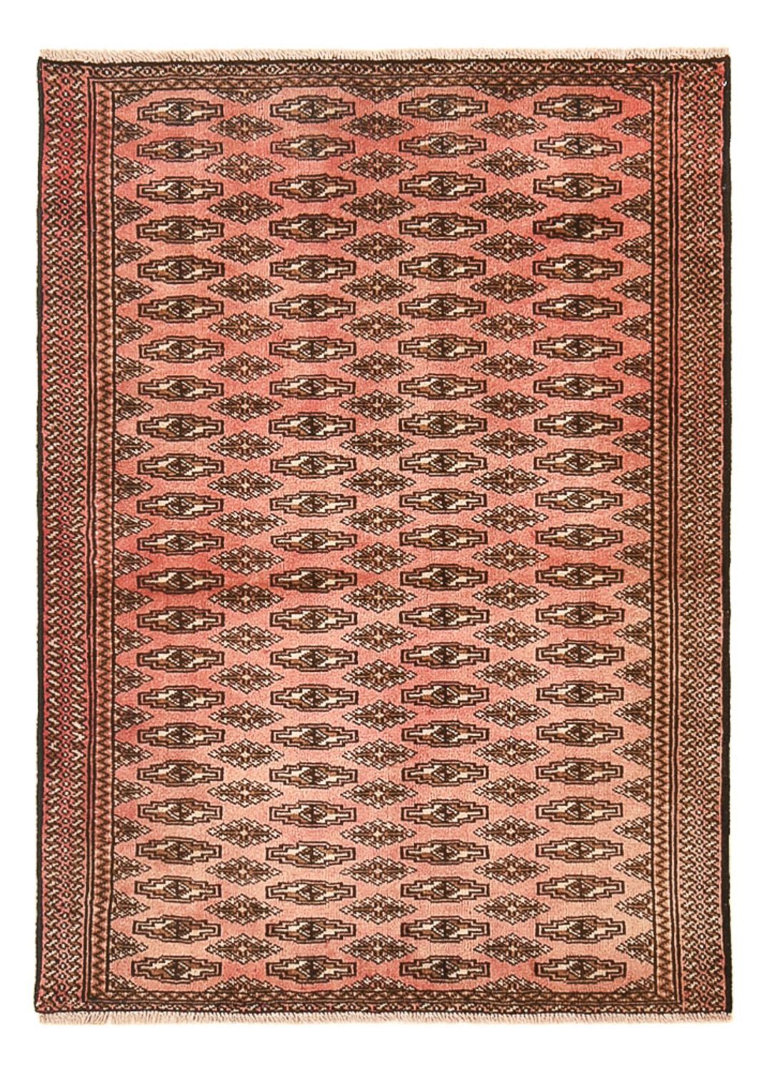 Turkaman tapijt - 128 x 90 cm - licht rood