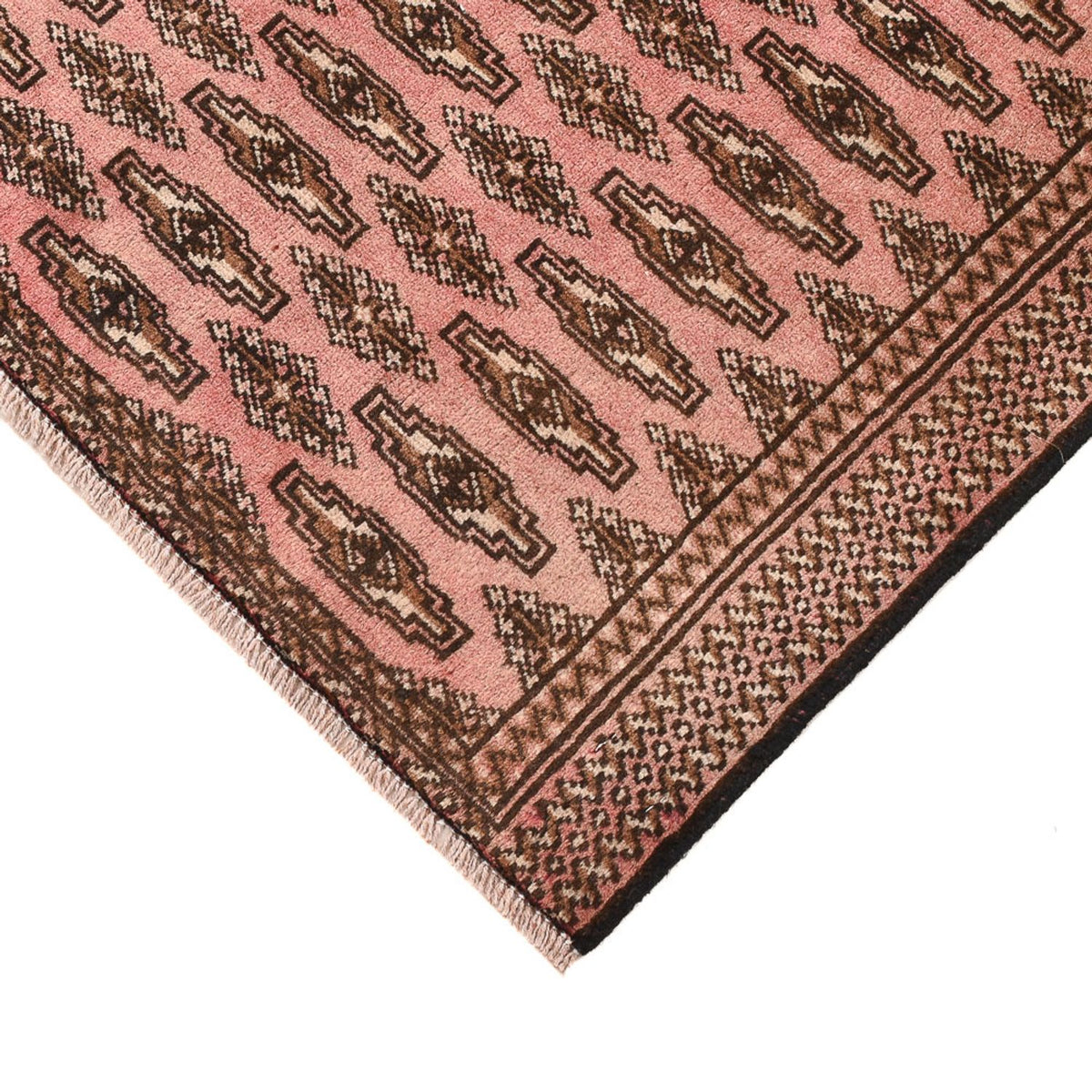 Turkaman tapijt - 128 x 90 cm - licht rood