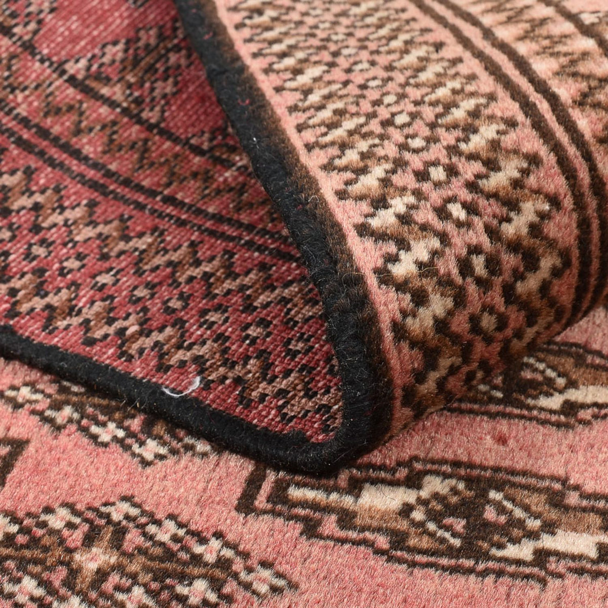 Turkaman tapijt - 128 x 90 cm - licht rood