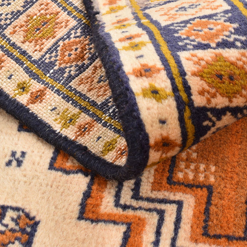 Turkaman tapijt - 86 x 56 cm - veelkleurig