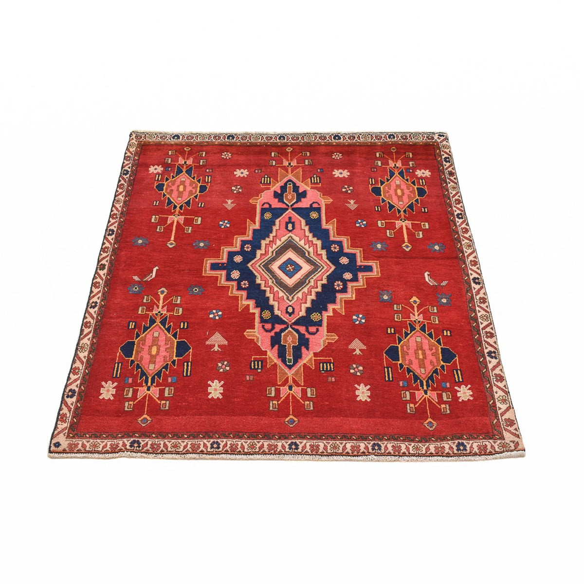 Loper Perzisch Tapijt - Nomadisch - 129 x 107 cm - rood
