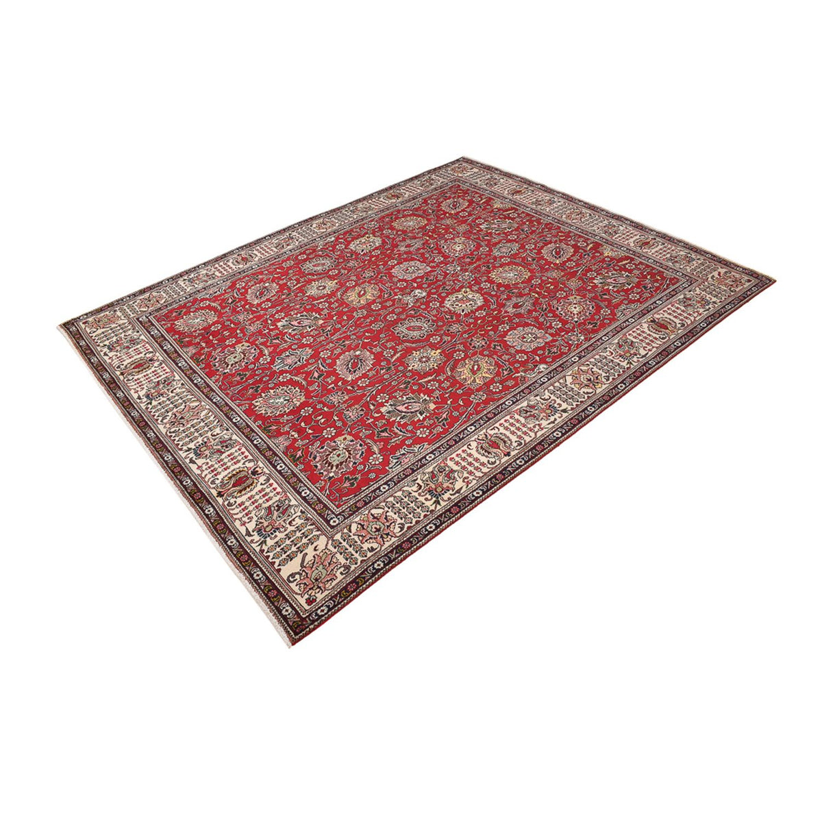 Perzisch tapijt - Tabriz - 374 x 295 cm - rood