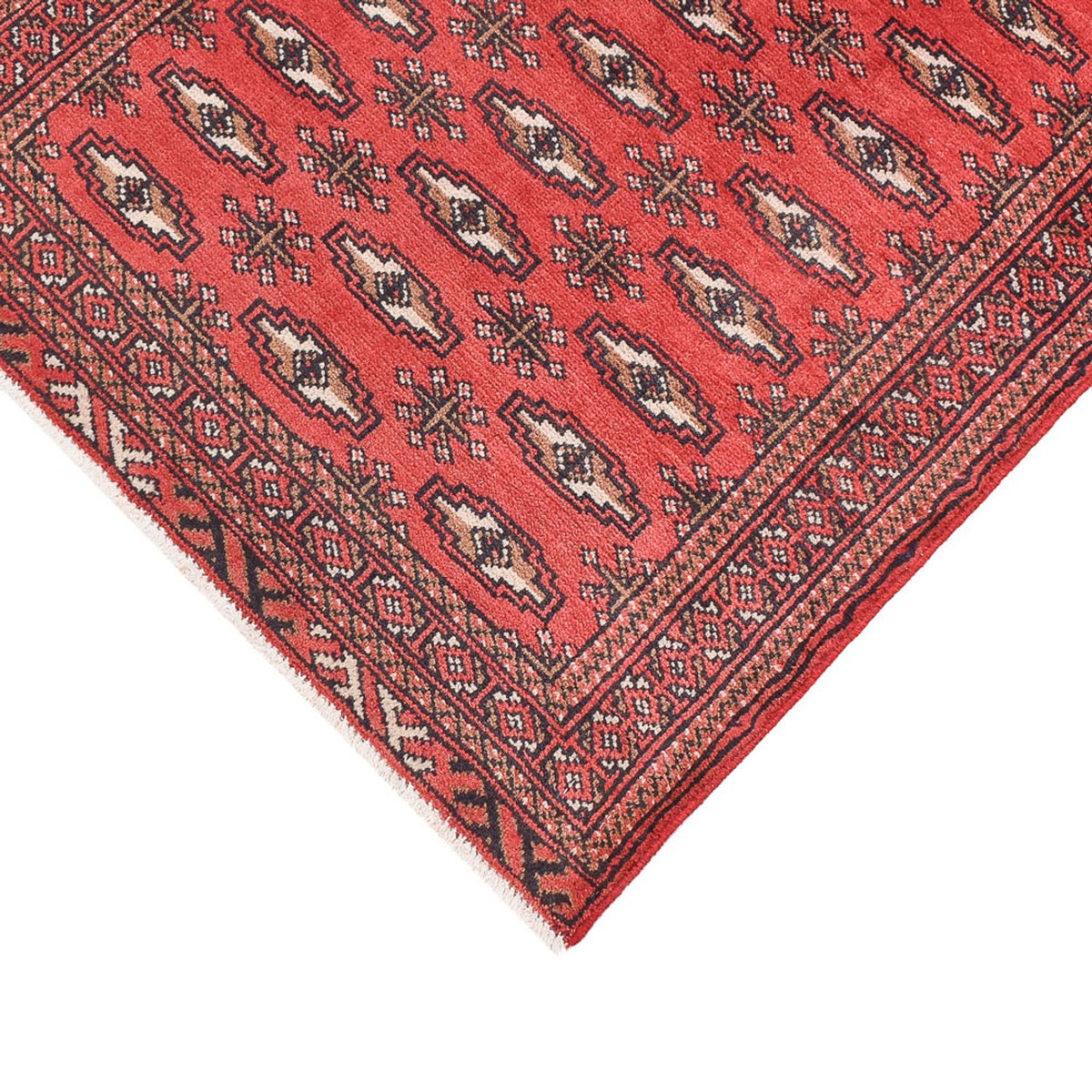 Loper Turkaman tapijt - 285 x 77 cm - rood
