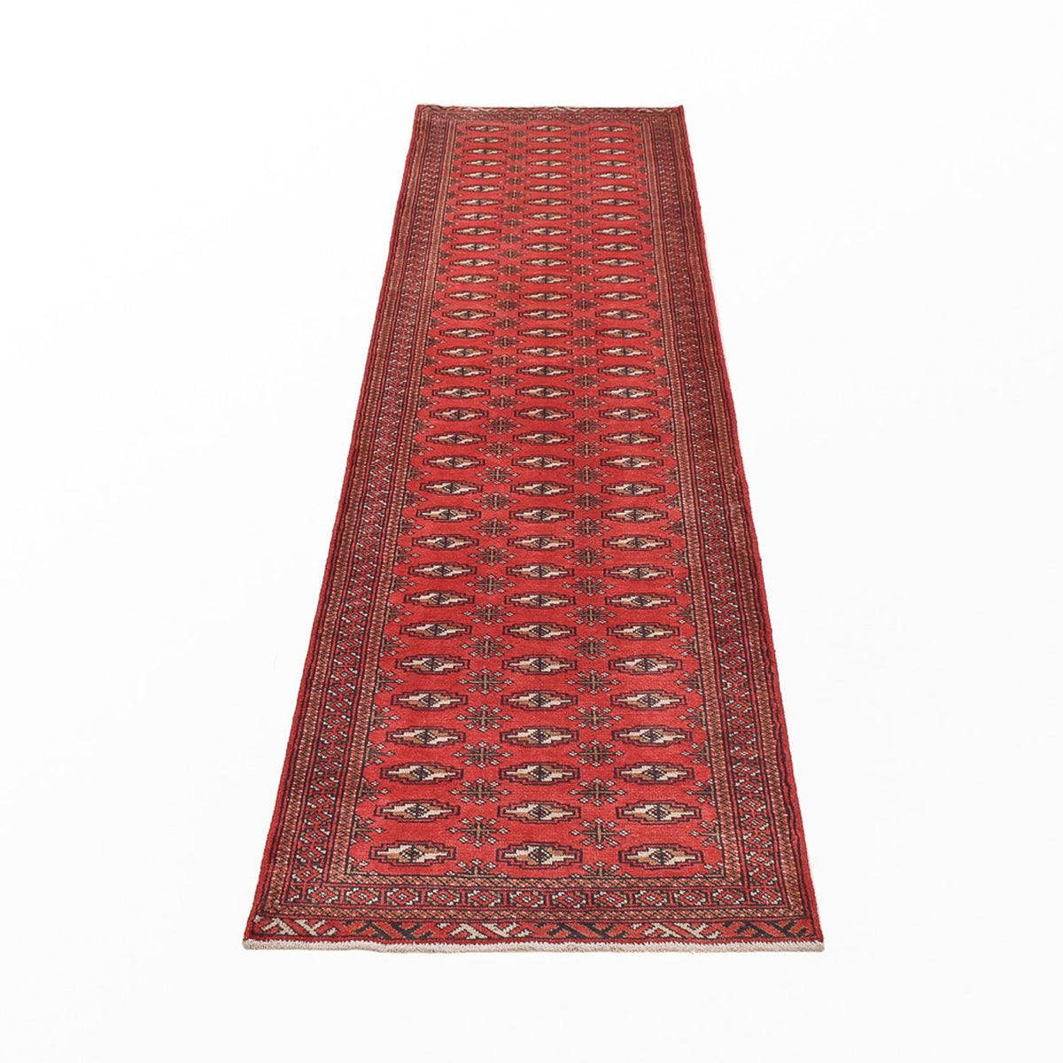Loper Turkaman tapijt - 285 x 77 cm - rood