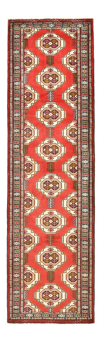 Loper Turkaman tapijt - 283 x 85 cm - rood