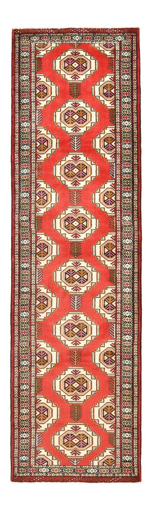Loper Turkaman tapijt - 283 x 85 cm - rood