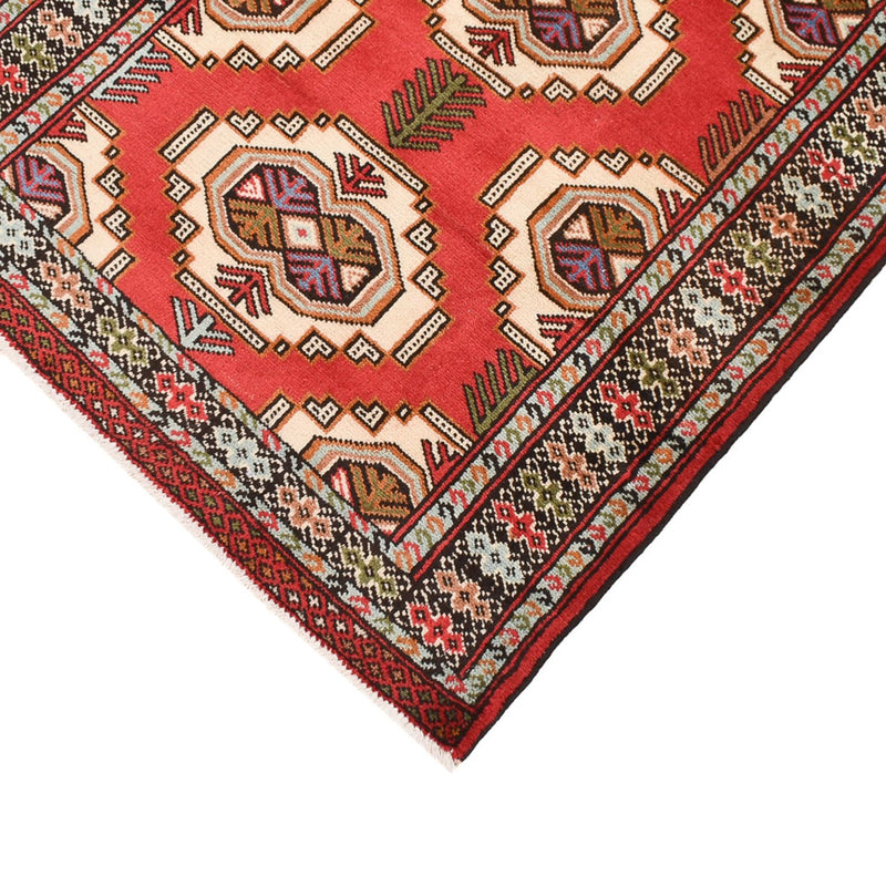 Loper Turkaman tapijt - 283 x 85 cm - rood