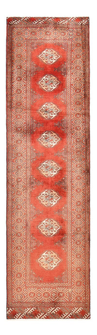 Loper Turkaman tapijt - 279 x 79 cm - rood