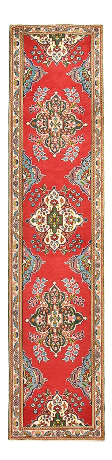 Loper Perzisch tapijt - Tabriz - 343 x 80 cm - rood