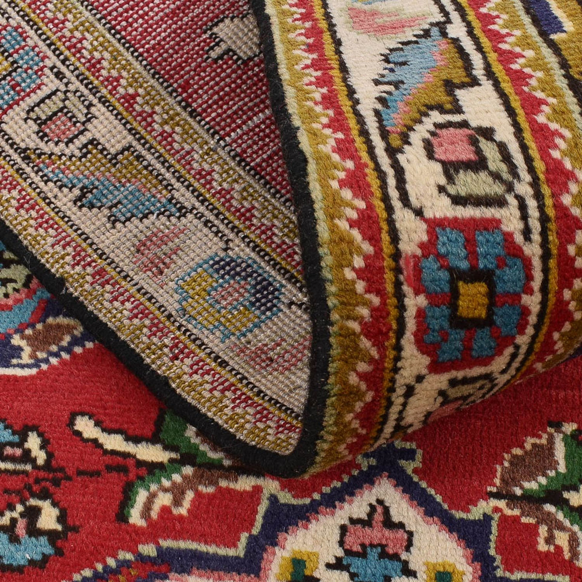 Loper Perzisch tapijt - Tabriz - 343 x 80 cm - rood