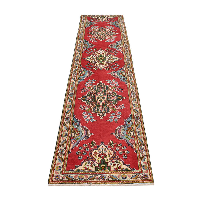 Loper Perzisch tapijt - Tabriz - 343 x 80 cm - rood