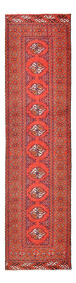 Loper Turkaman tapijt - 277 x 75 cm - rood