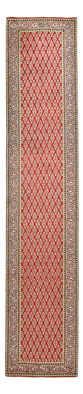 Loper Perzisch tapijt - Tabriz - 381 x 73 cm - roest