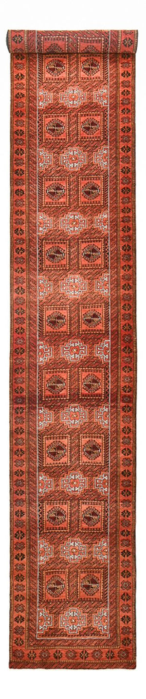 Loper Baluch tapijt - 573 x 86 cm - roest