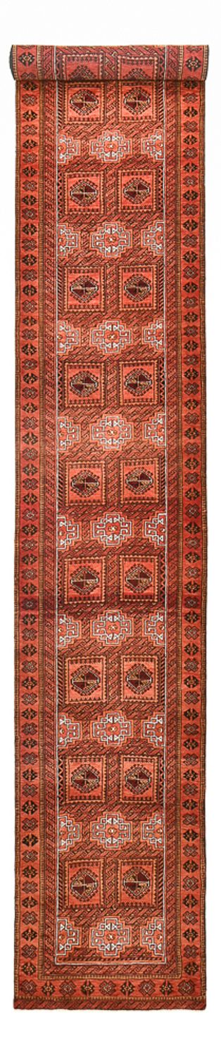Loper Baluch tapijt - 573 x 86 cm - roest