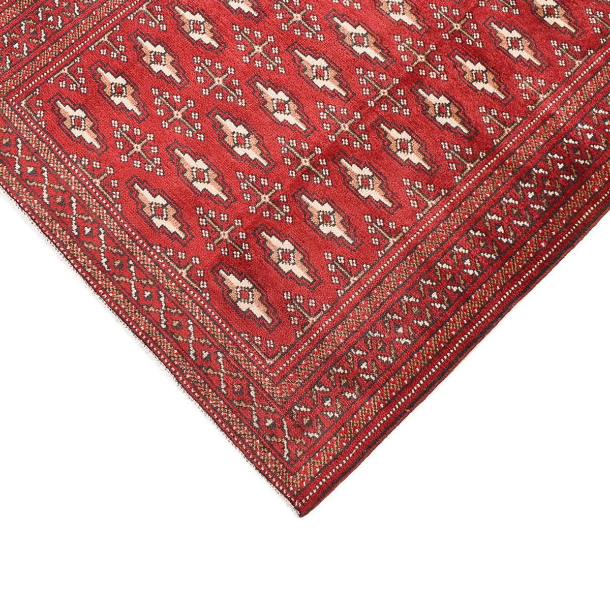 Loper Turkaman tapijt - 274 x 96 cm - rood