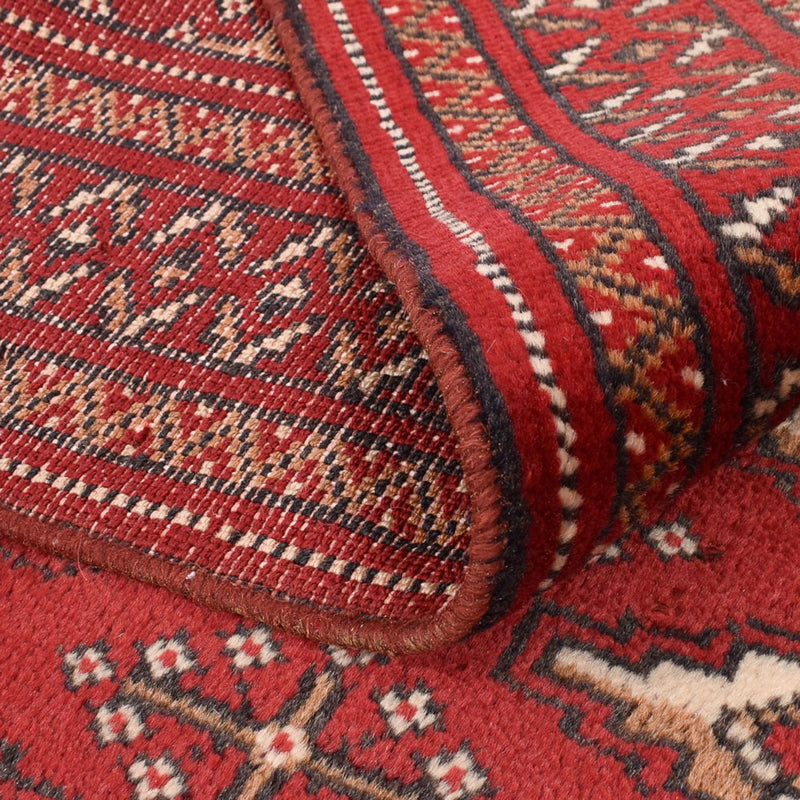 Loper Turkaman tapijt - 274 x 96 cm - rood