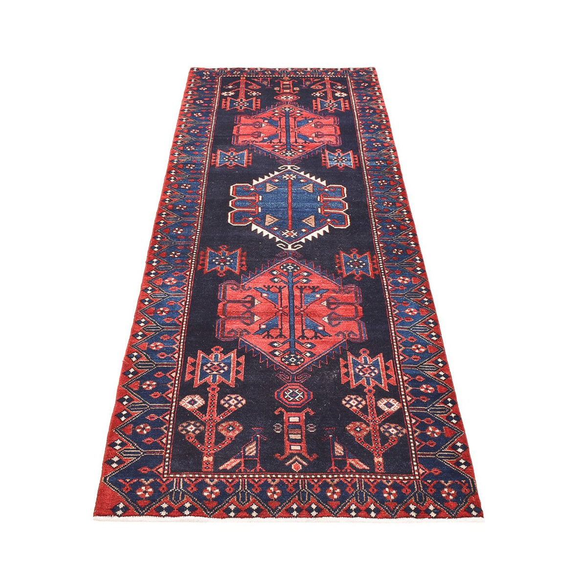 Loper Perzisch Tapijt - Nomadisch - 285 x 102 cm - donkerblauw