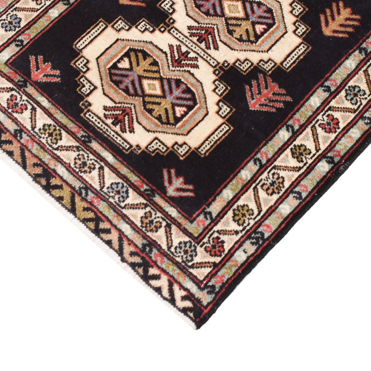 Loper Turkaman tapijt - 187 x 63 cm - donkerblauw