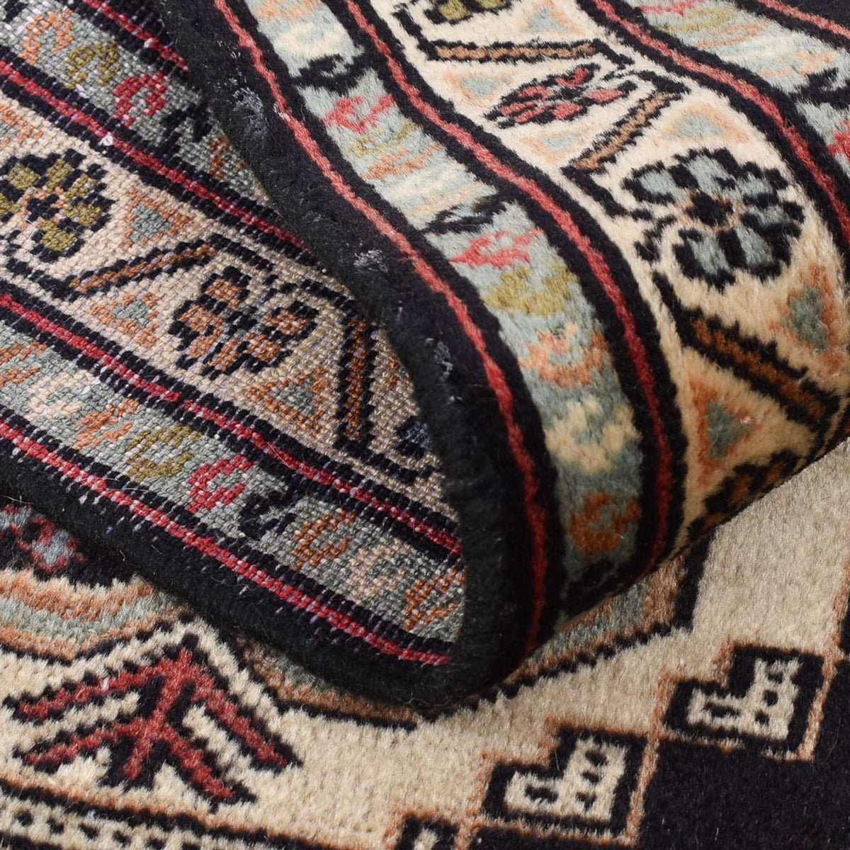 Loper Turkaman tapijt - 187 x 63 cm - donkerblauw