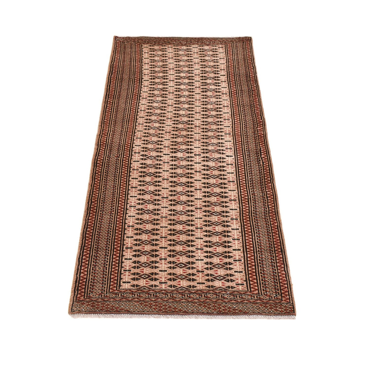 Loper Turkaman tapijt - 191 x 75 cm - zand