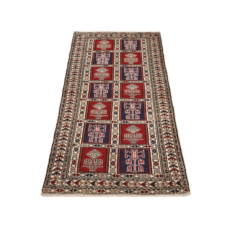 Loper Turkaman tapijt - 190 x 78 cm - veelkleurig