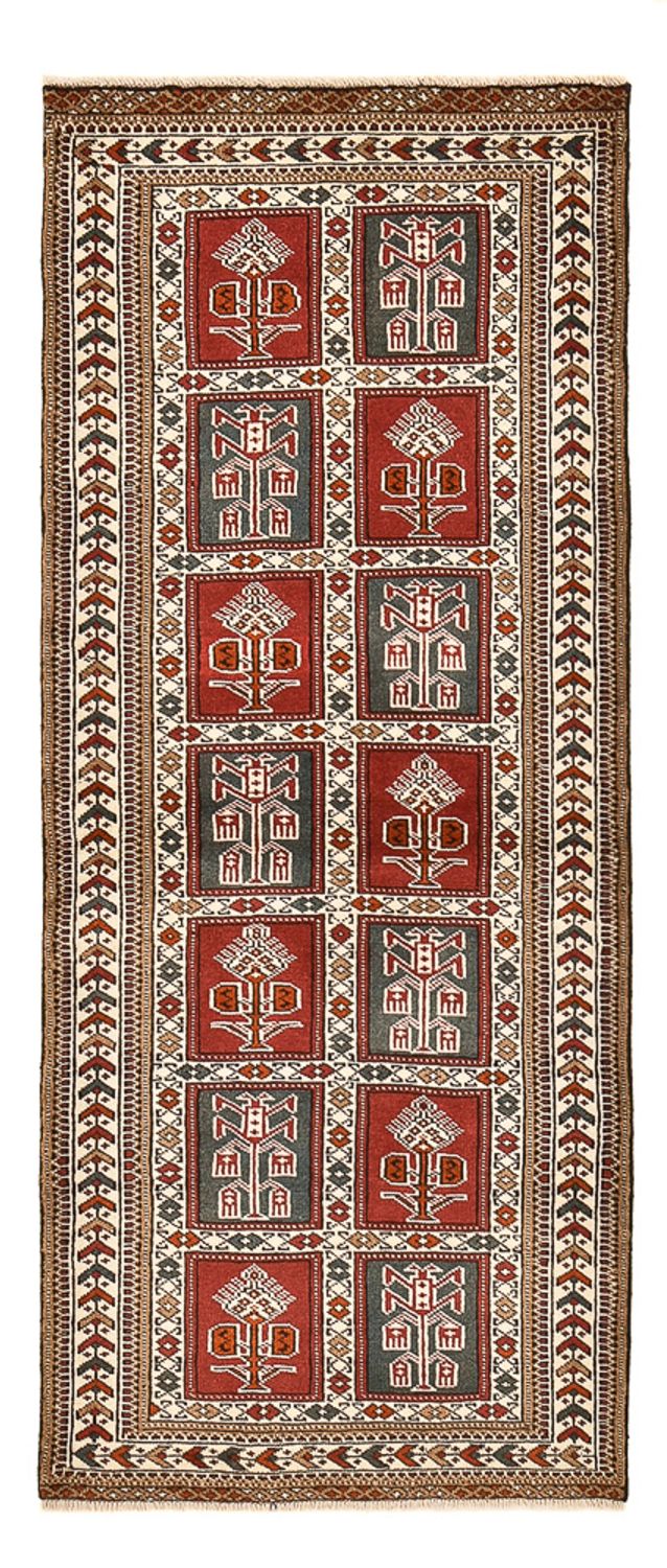 Loper Turkaman tapijt - 186 x 76 cm - veelkleurig
