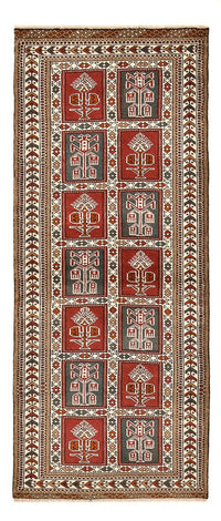 Loper Turkaman tapijt - 186 x 76 cm - veelkleurig