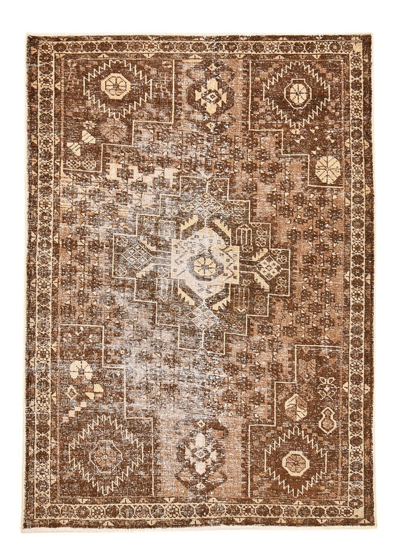 Vintage tapijt - 175 x 122 cm - donker beige