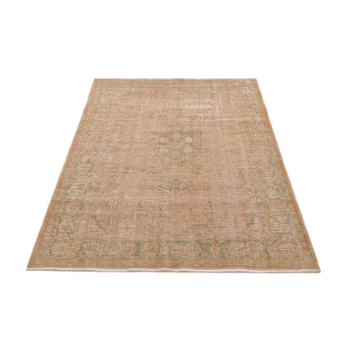 Vintage tapijt - 206 x 145 cm - donker beige