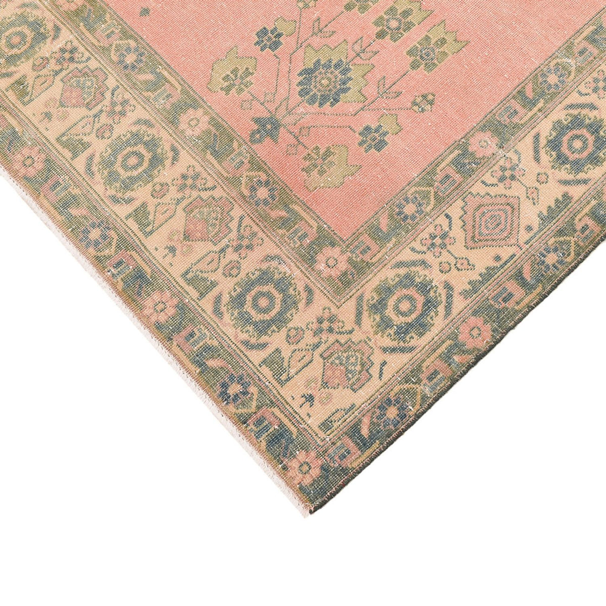 Vintage tapijt - 233 x 163 cm - licht rood