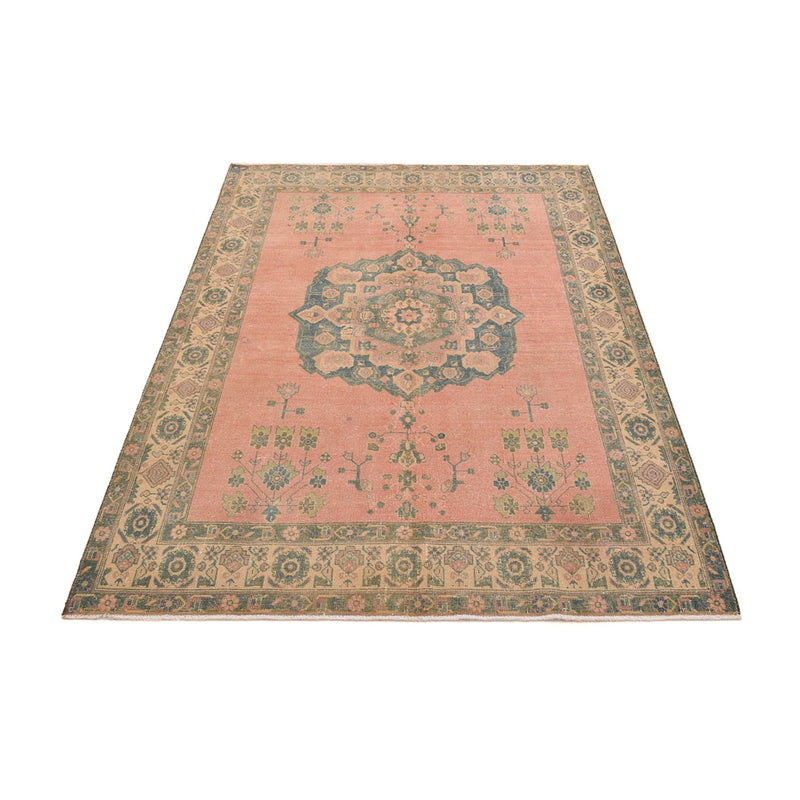 Vintage tapijt - 233 x 163 cm - licht rood