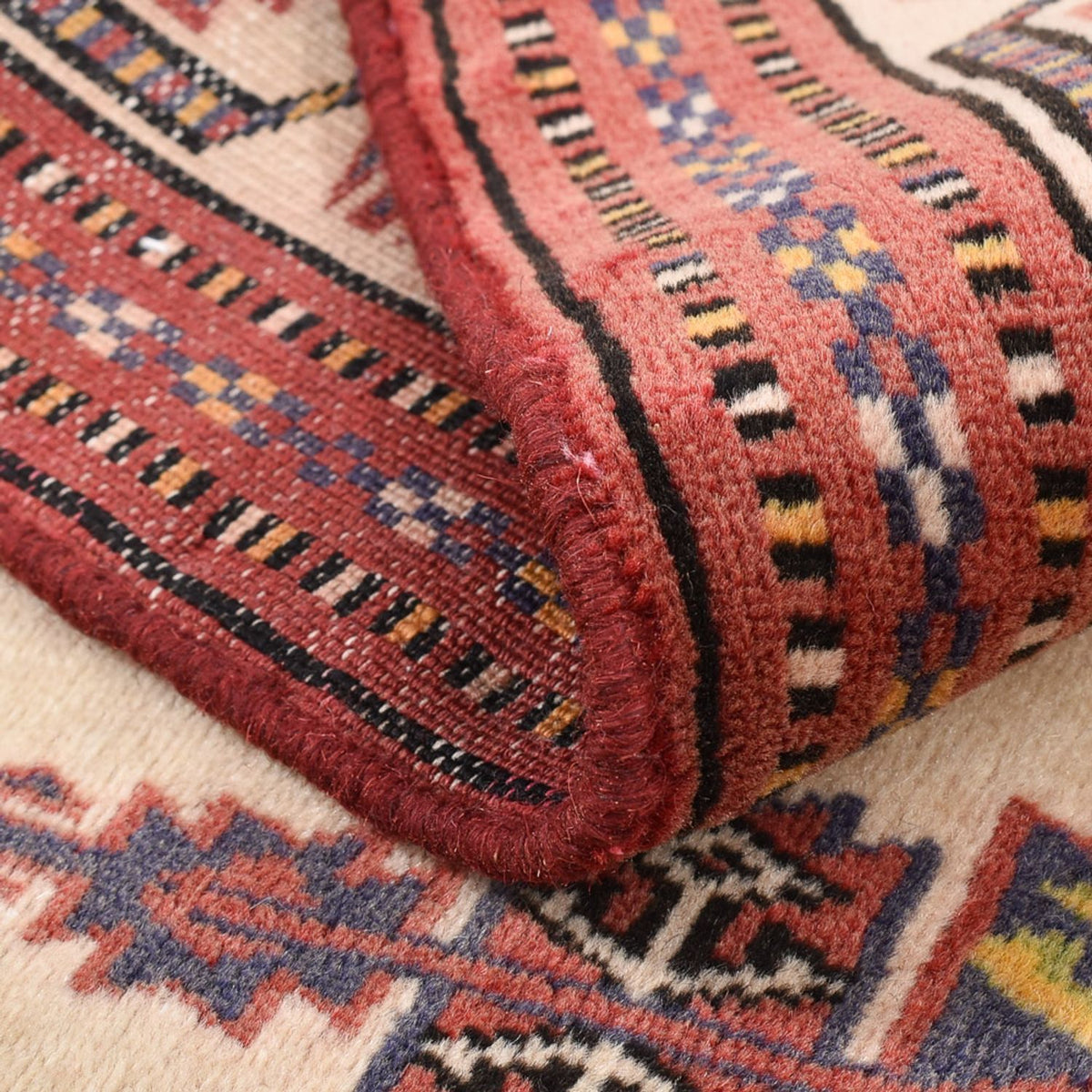 Turkaman tapijt - 120 x 92 cm - licht rood