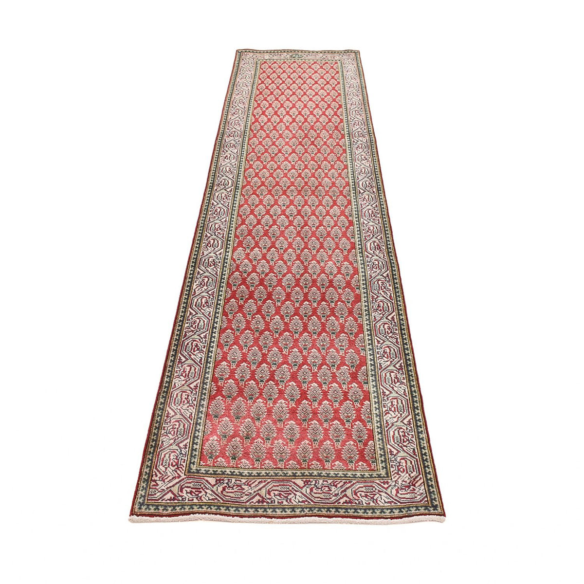 Loper Perzisch tapijt - Tabriz - 340 x 83 cm - rood