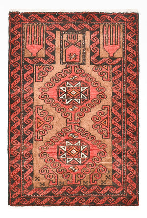 Perzisch Tapijt - Nomadisch - 70 x 49 cm - rood