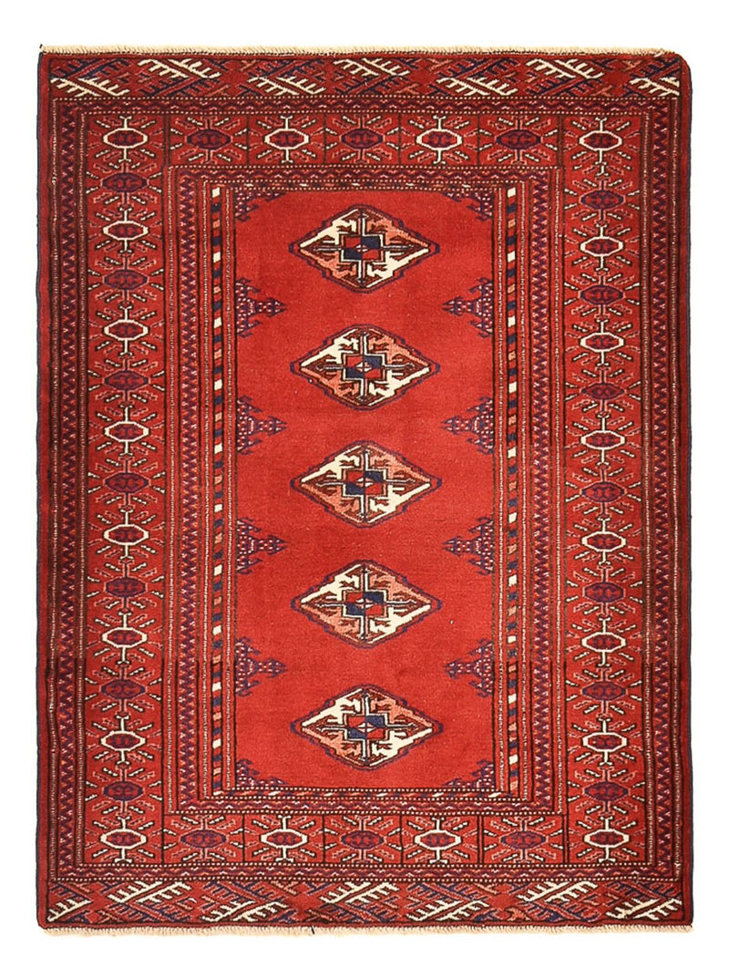 Turkaman tapijt - 115 x 87 cm - rood