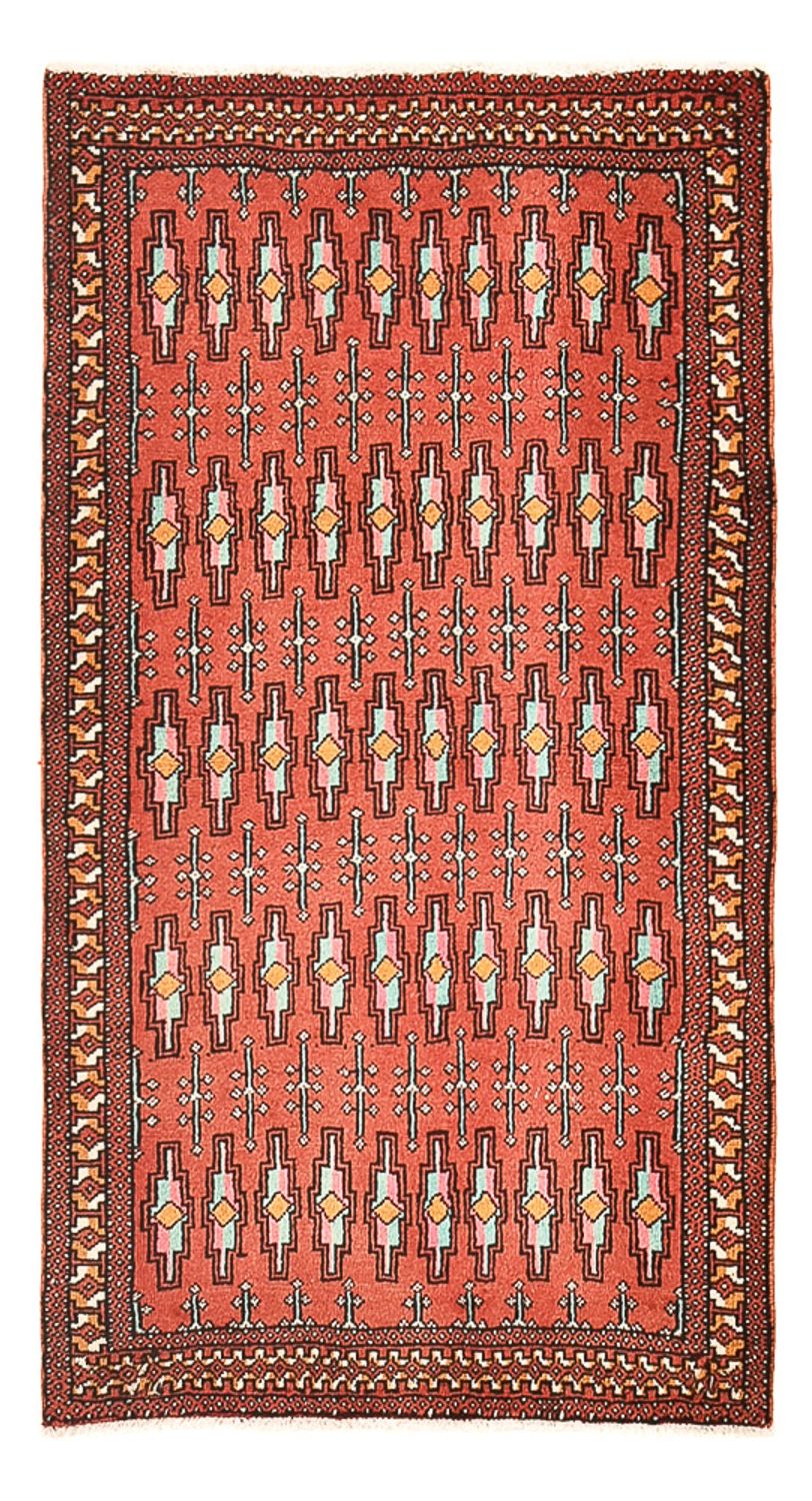 Turkaman tapijt - 129 x 71 cm - rood
