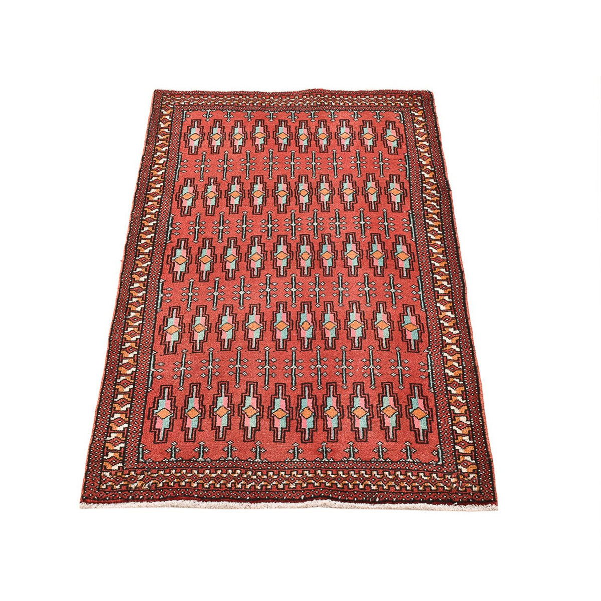 Turkaman tapijt - 129 x 71 cm - rood
