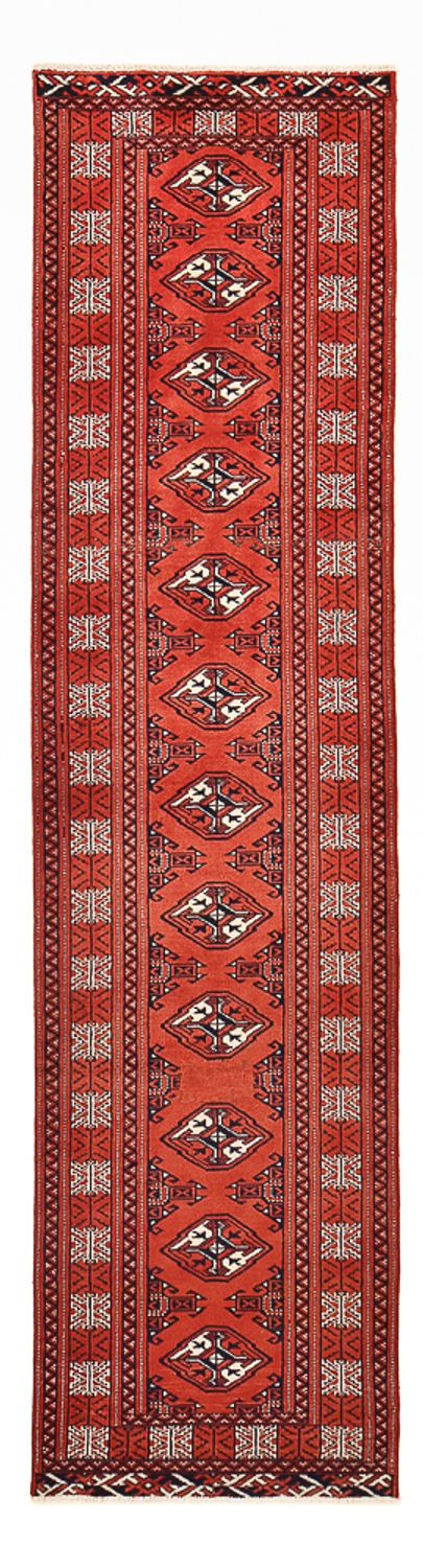 Loper Turkaman tapijt - 291 x 73 cm - rood
