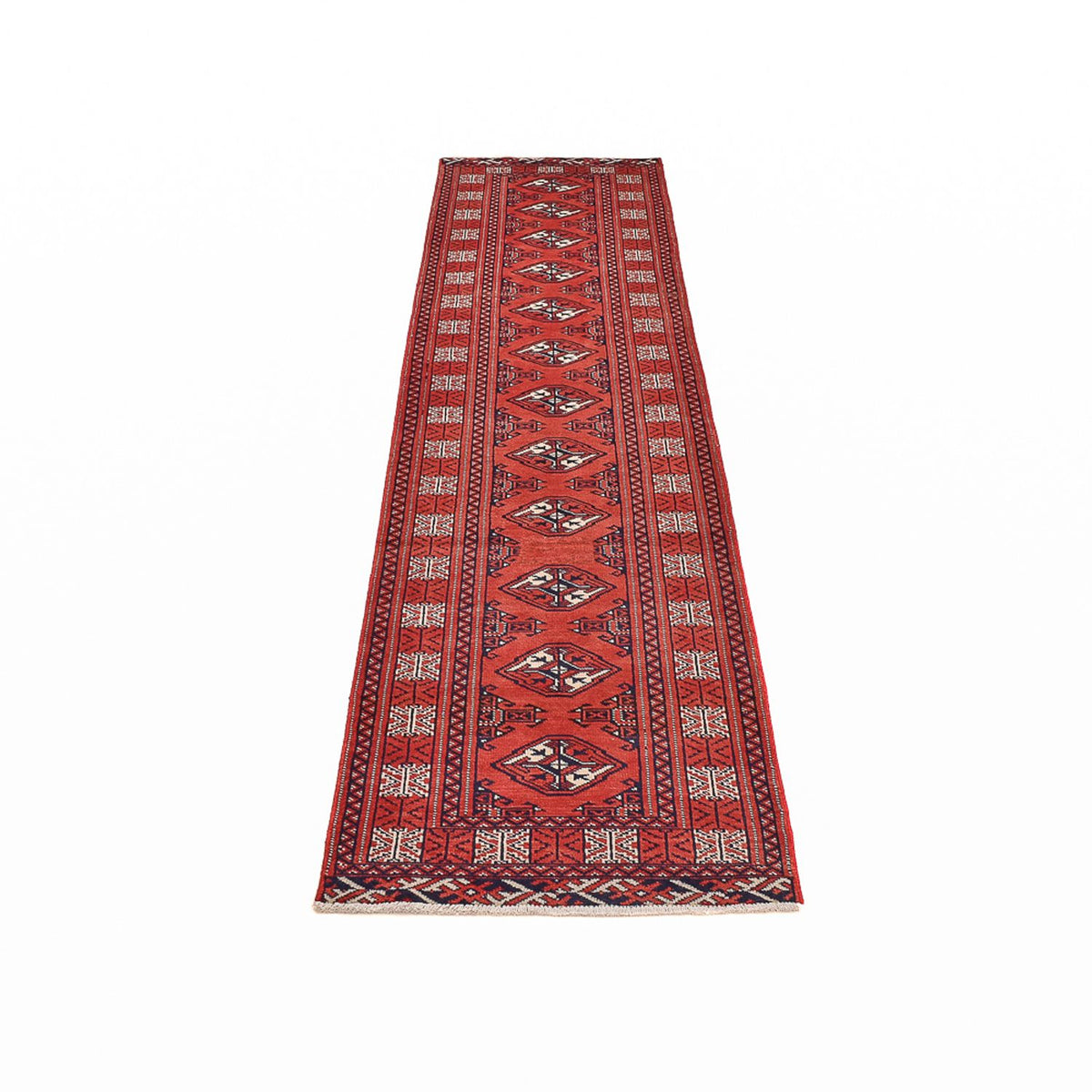 Loper Turkaman tapijt - 291 x 73 cm - rood