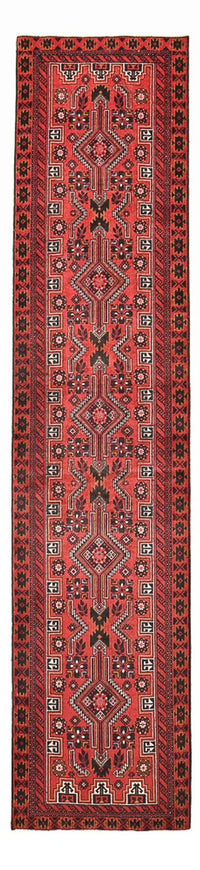 Loper Baluch tapijt - 378 x 85 cm - rood