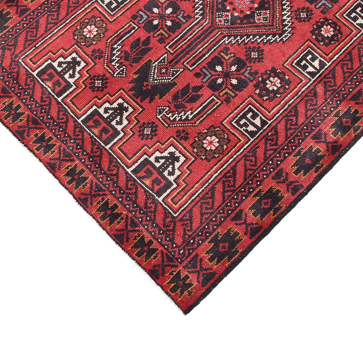 Loper Baluch tapijt - 378 x 85 cm - rood