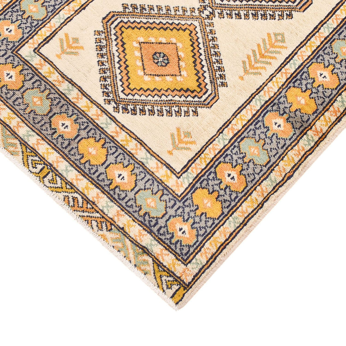 Loper Turkaman tapijt - 215 x 65 cm - lichtgroen